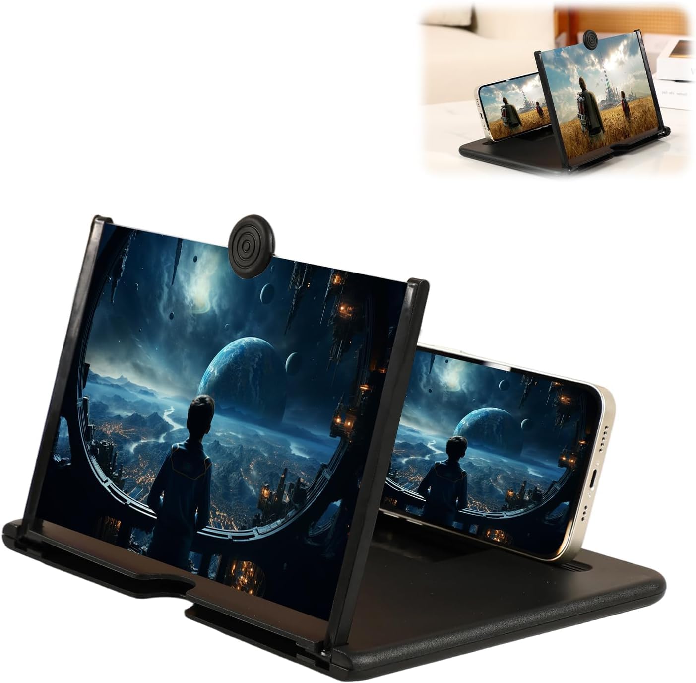 3D HD Screen Magnifier & Phone Holder – Screen Expander and Amplifier for All Smartphones with Eye Protection-image-7