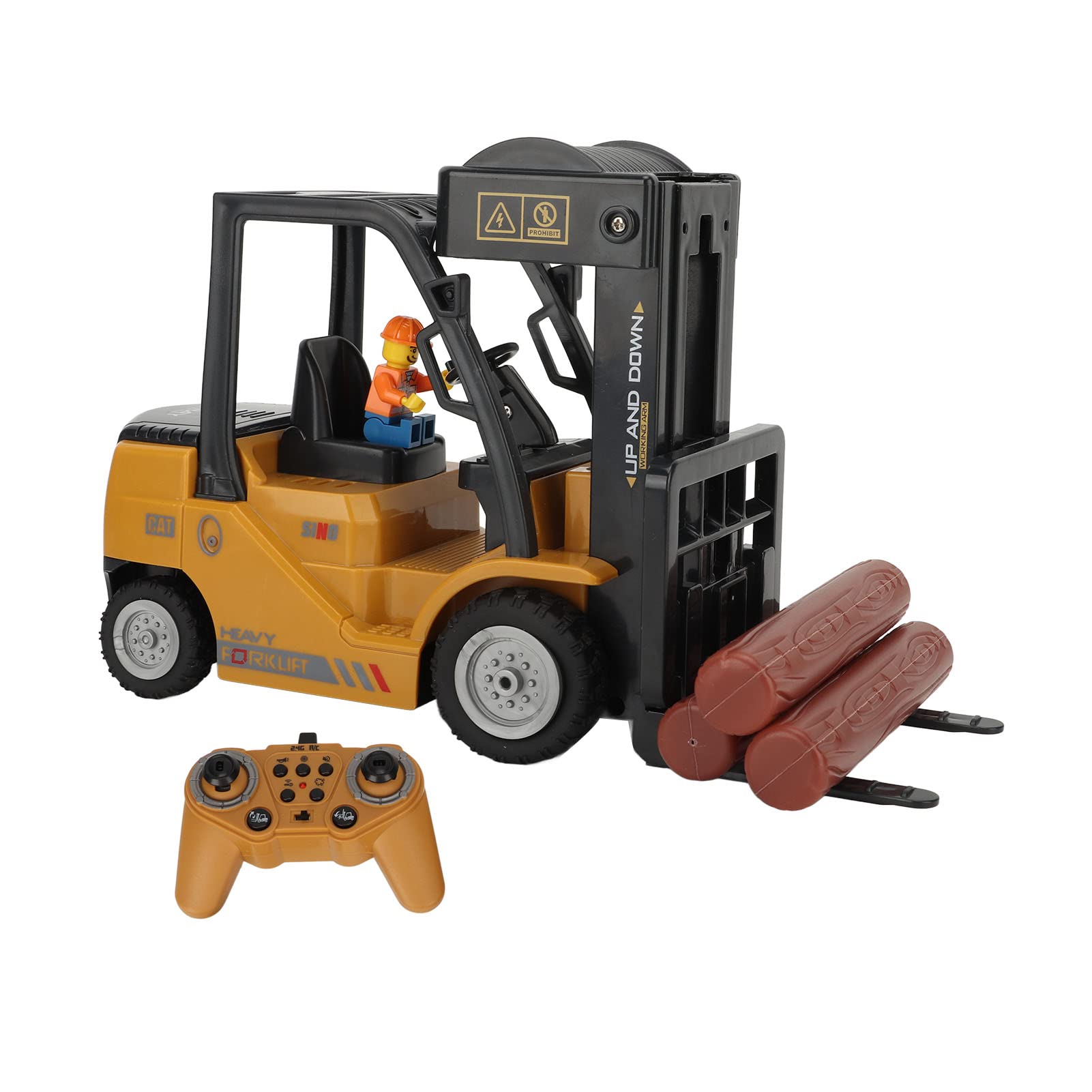BSTCAR Remote Control Forklift Toy RC Forklift Play Vehicles Rechargeable 2.4GHZ RC Forklift Construction Truck Gifts for Boys and Girls