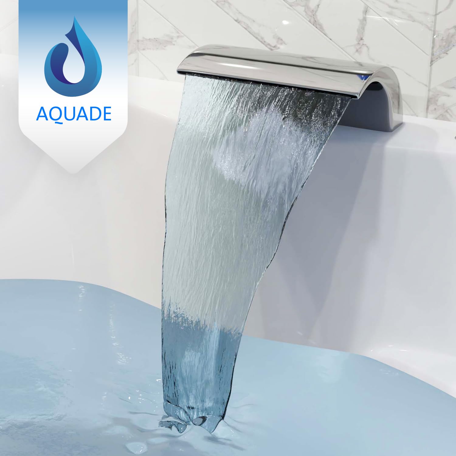 AQUADE Wanneneinlauf Armatur Modell: Badewannenarmatur Wasserfall | Badarmatur Badewanne, Wannenrandarmatur, Badarmatur, Wanneneinlauf, Wannenfüllarmatur