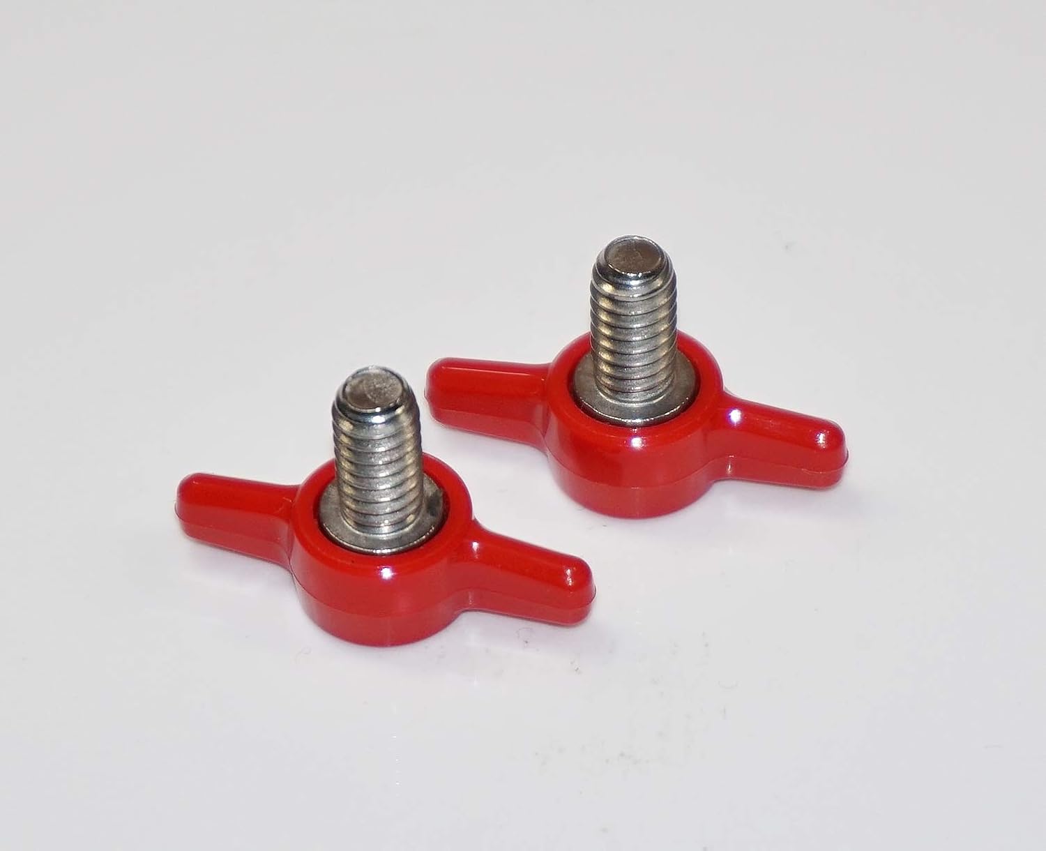 1/4-20 x 5/8 Thumb Screws SS with Tee/Wing Butterfly Knob Thumb Screws (12) Red