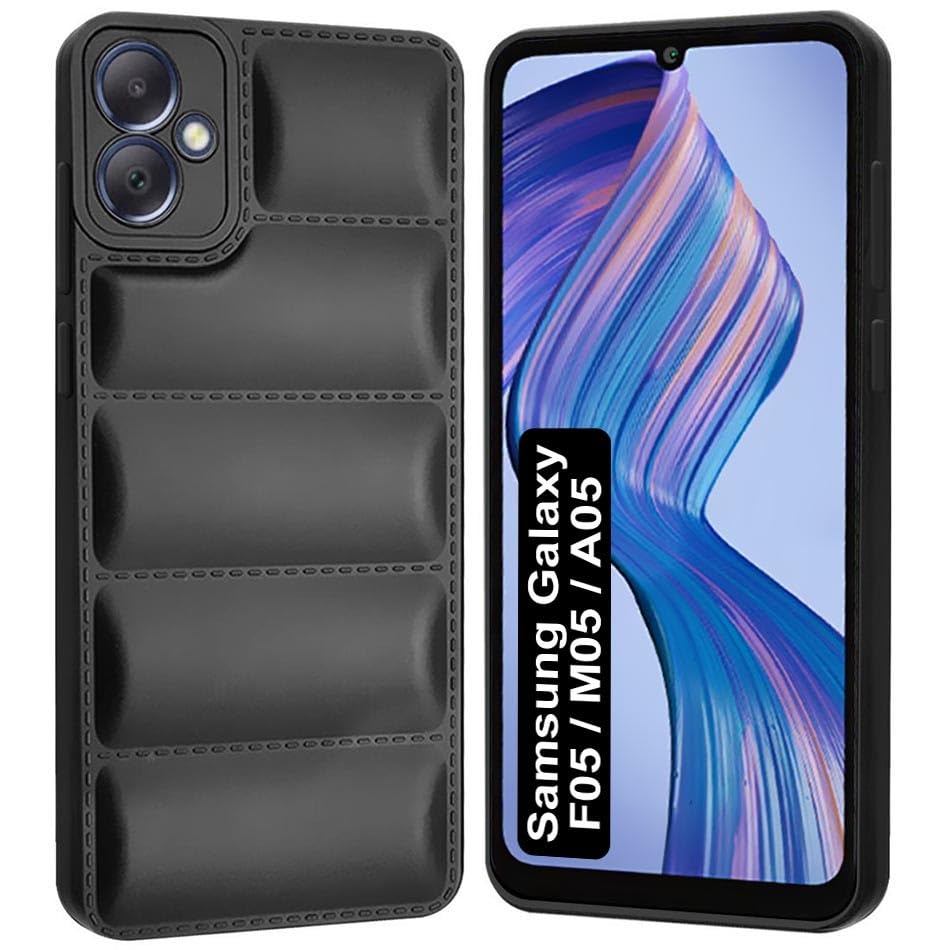 Fashionury Back Cover for Samsung Galaxy F05 / M05 / A05 | Compatible for Samsung Galaxy A05 Back Cover | Liquid Silicon Puff Case for Samsung Galaxy F05 / M05 / A05 with Camera Protection | (Black) (B0CPSGB1LQ) Amazon Price History, Amazon Price Tracker