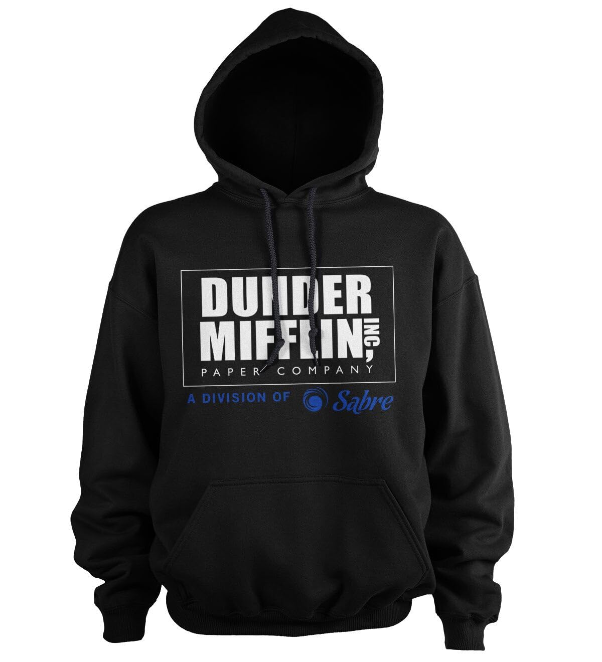 The Office Officially Licensed Dunder Mifflin - Division of Sabre Hoodie (Black), Small