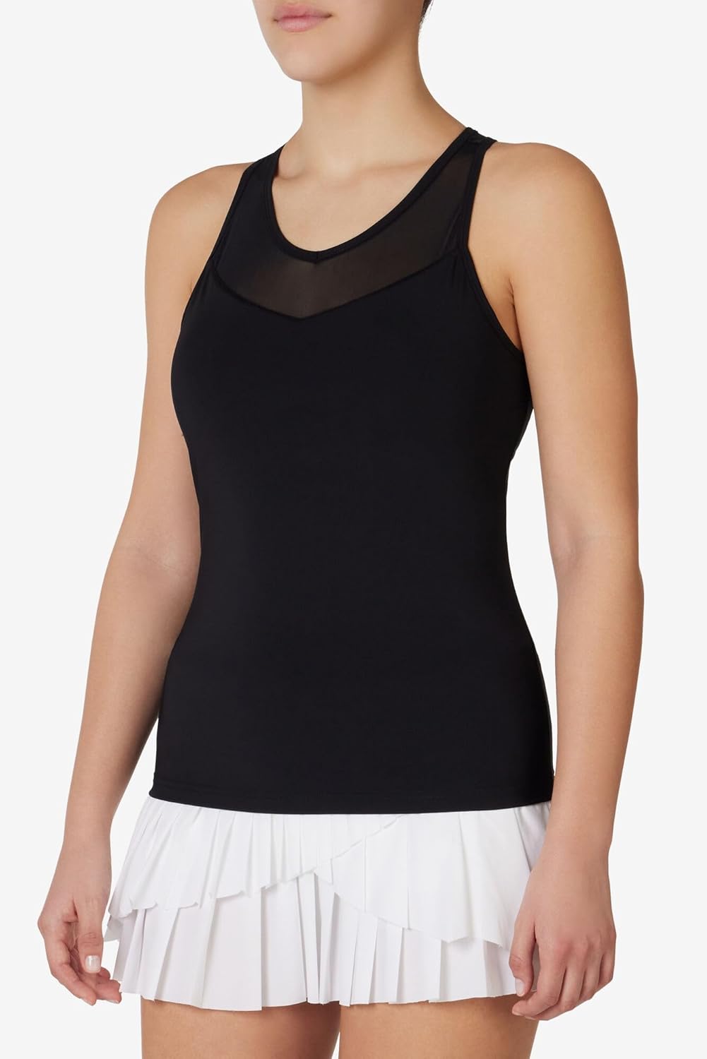 Fila Women's Essentials Racerback Mesh Tank, Black - Large - Image 2