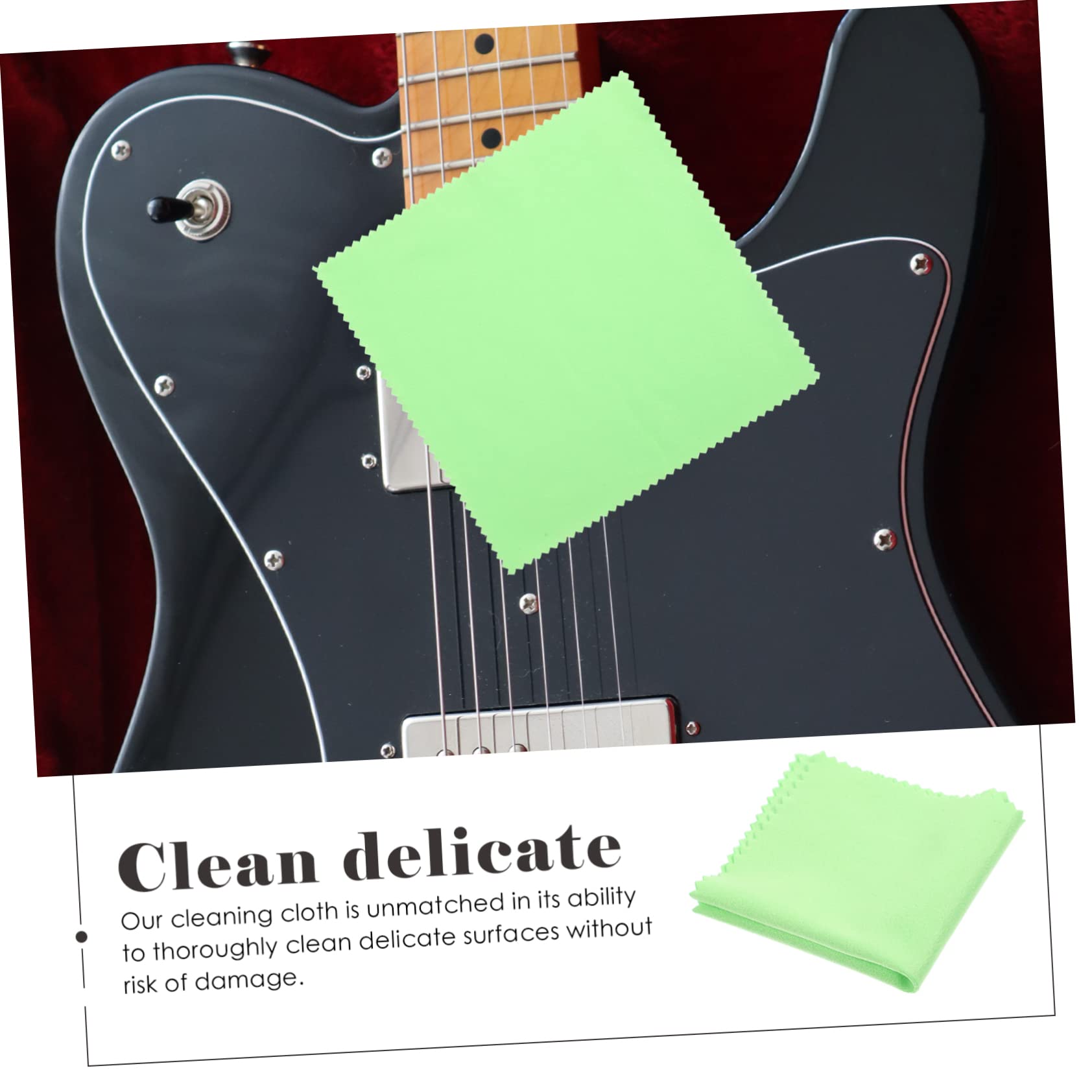 Toyvian Pcs Musical Instrument Cleaning Cloth for Violin Guitar Piano Reusable Soft Wipe Cloth