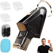 Professional Sports Coach Whistle Set – 130dB+ High-Pitch Beadless Referee Whistle with Lanyard & Storage Case – Ultra-Durable ABS Plastic & Stainless Steel – for Coaches, Referees