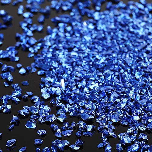 Irregular Crushed Glass Chips Sprinkles, 100g Metallic Chunky Glitter Stones