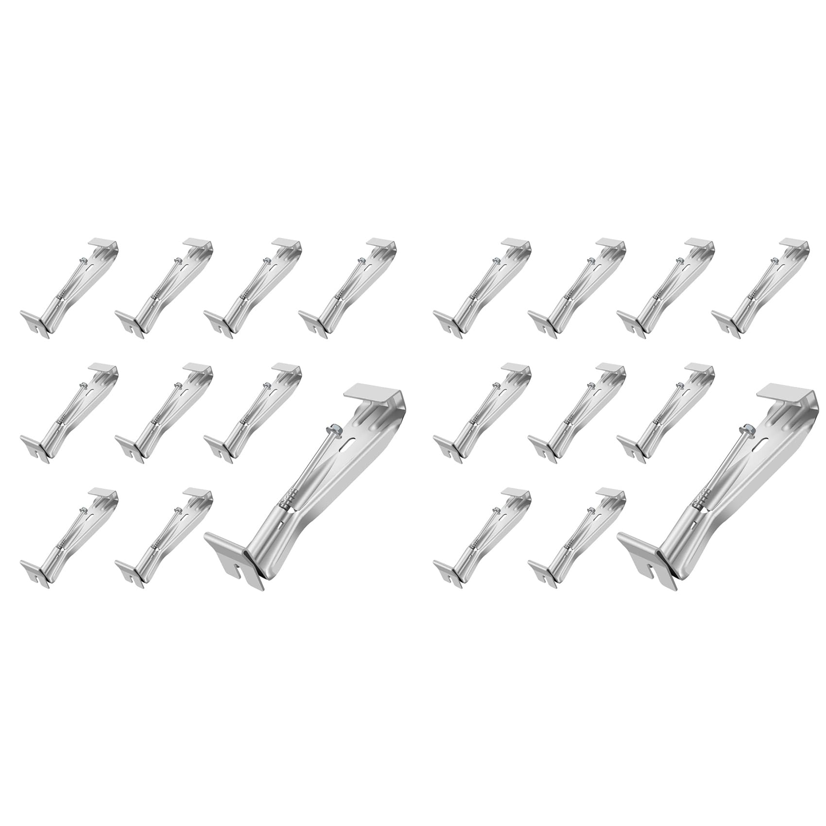 5inch 20 Pack Gutter Hangers, with Pre-Inserted, Aluminum Gutter Brackets for Repairing Sagging Rain Gutters