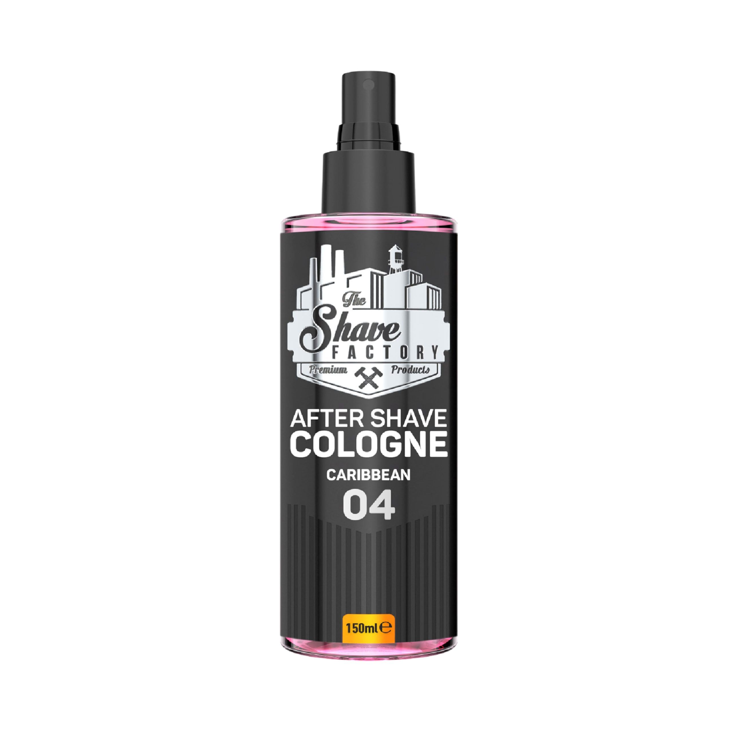 The Shave Factory Aftershave Cologne for Men – Caribbean 150ml – Vibrant, Citrus and Woody with a Long-Lasting, Refreshing Aroma – Soothes Irritation, Refreshes the Skin