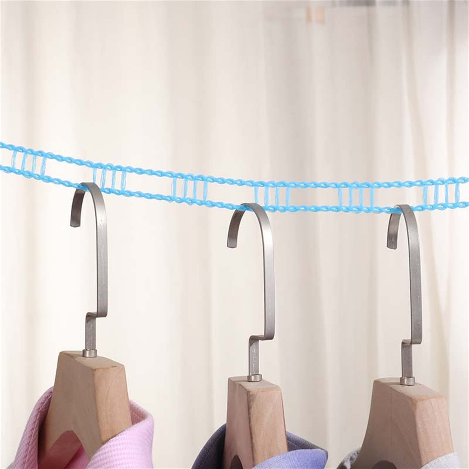 Corde à Linge Portable Coupe Vent Corde à Linge de Voyage Extensible Rétractable Élastique Corde à Linge pour Jardin Hôtel de Vacances Balcon