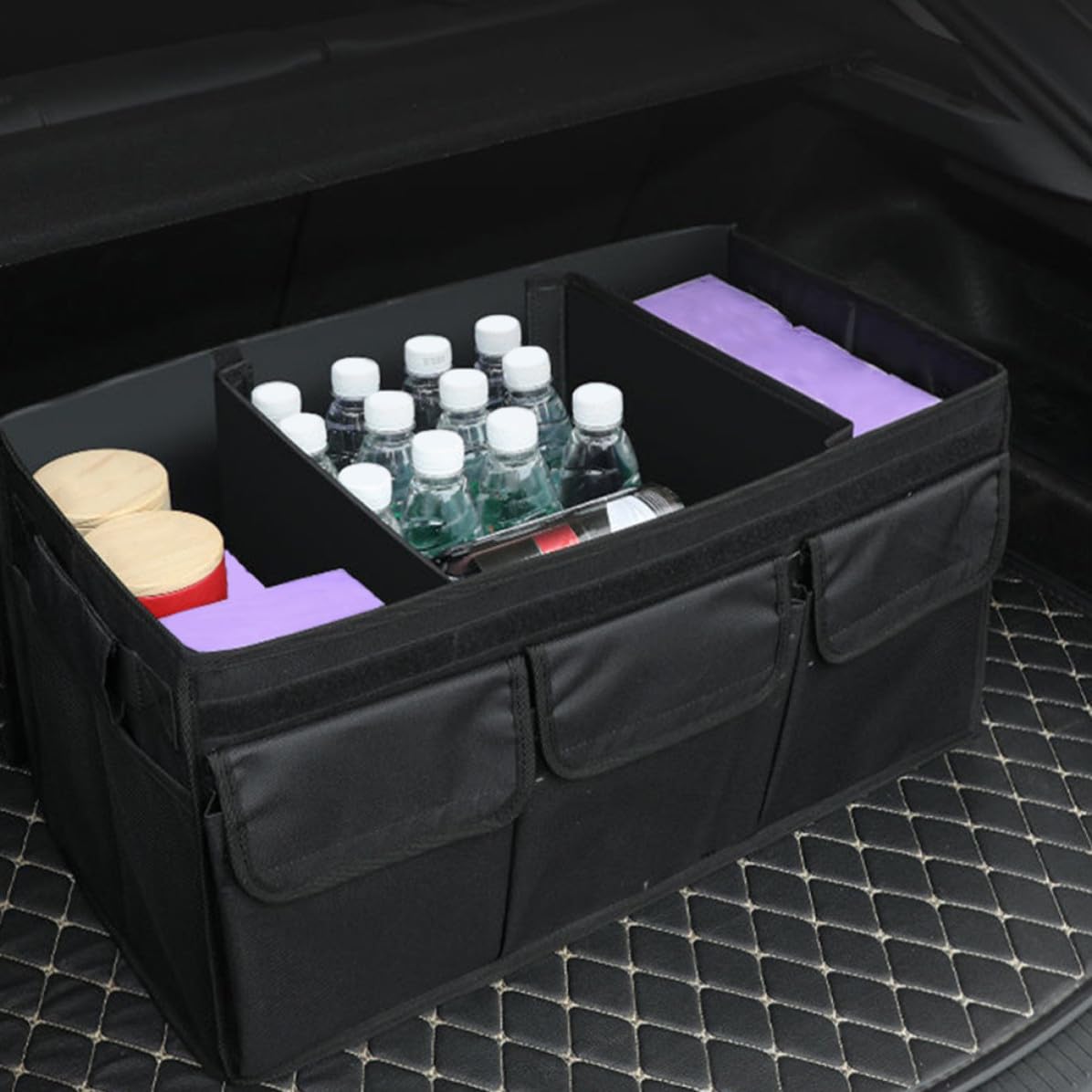 DECHOUS Car Trunk Storage Box Organizzatore per Bagagliaio Auto Pieghevole Oxford Nero, Grande Capacità, per Uso Domestico e Bagagliaio Auto