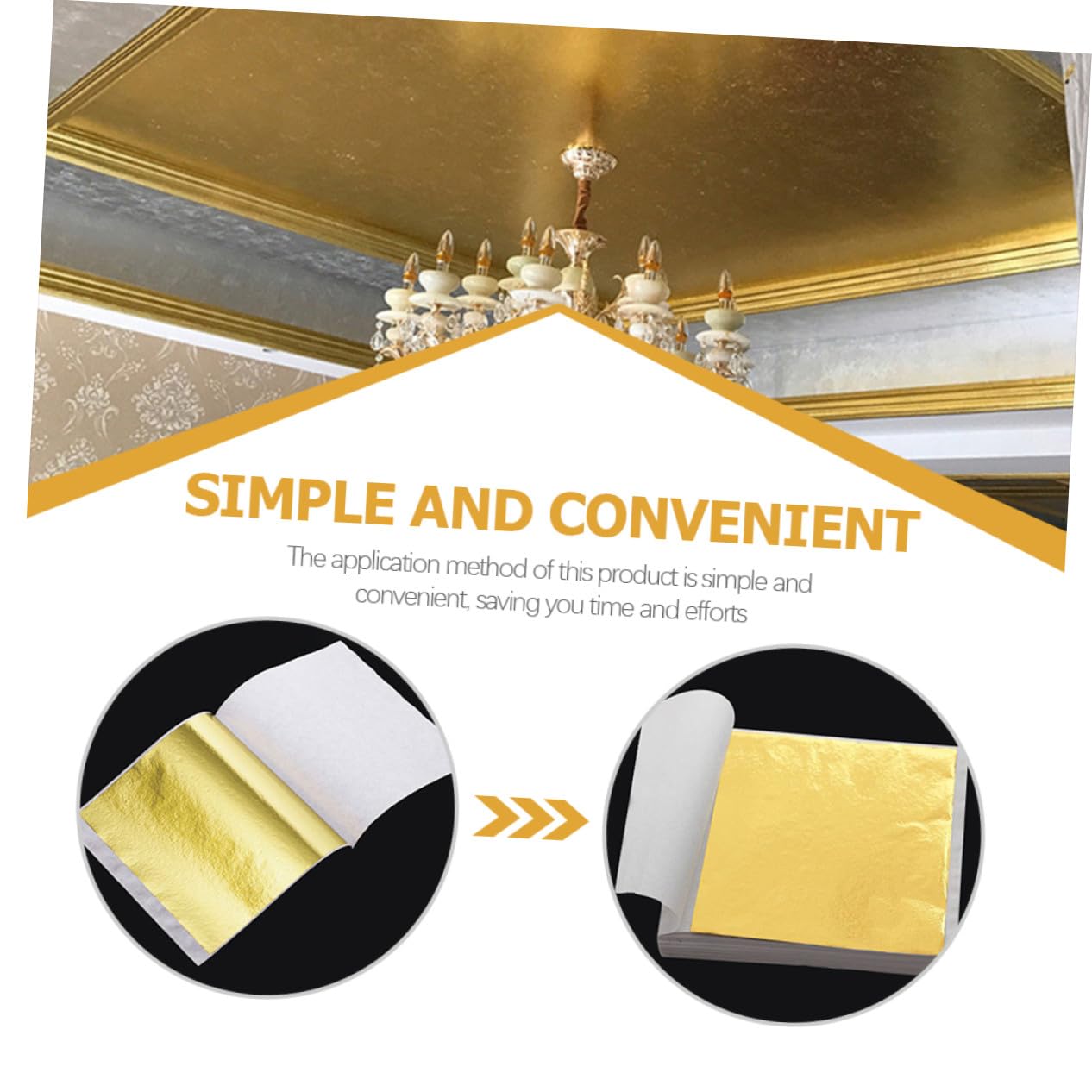 Angoily 900 Blatt Teiliges Imitations Blattgold in Gold Roségold und Silber Vielseitige Bastelfolie für DIY Kunst Nagel und Möbeldekoration Langlebige Glänzende Goldfolie für Handwerk und
