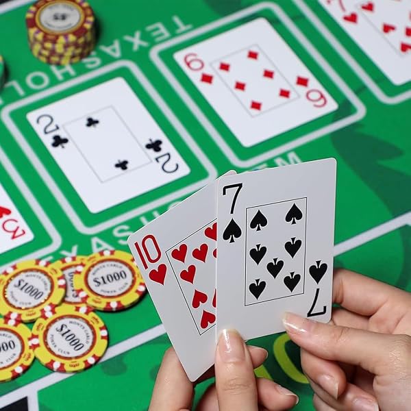 Tappetino Da Gioco Per Tavolo Poker, Dotato Di Sacca Di Stoccaggio, Per Texas Hold'Em Poker Black Jack Roulette, Poker Verde 60 X 120 cm - 5