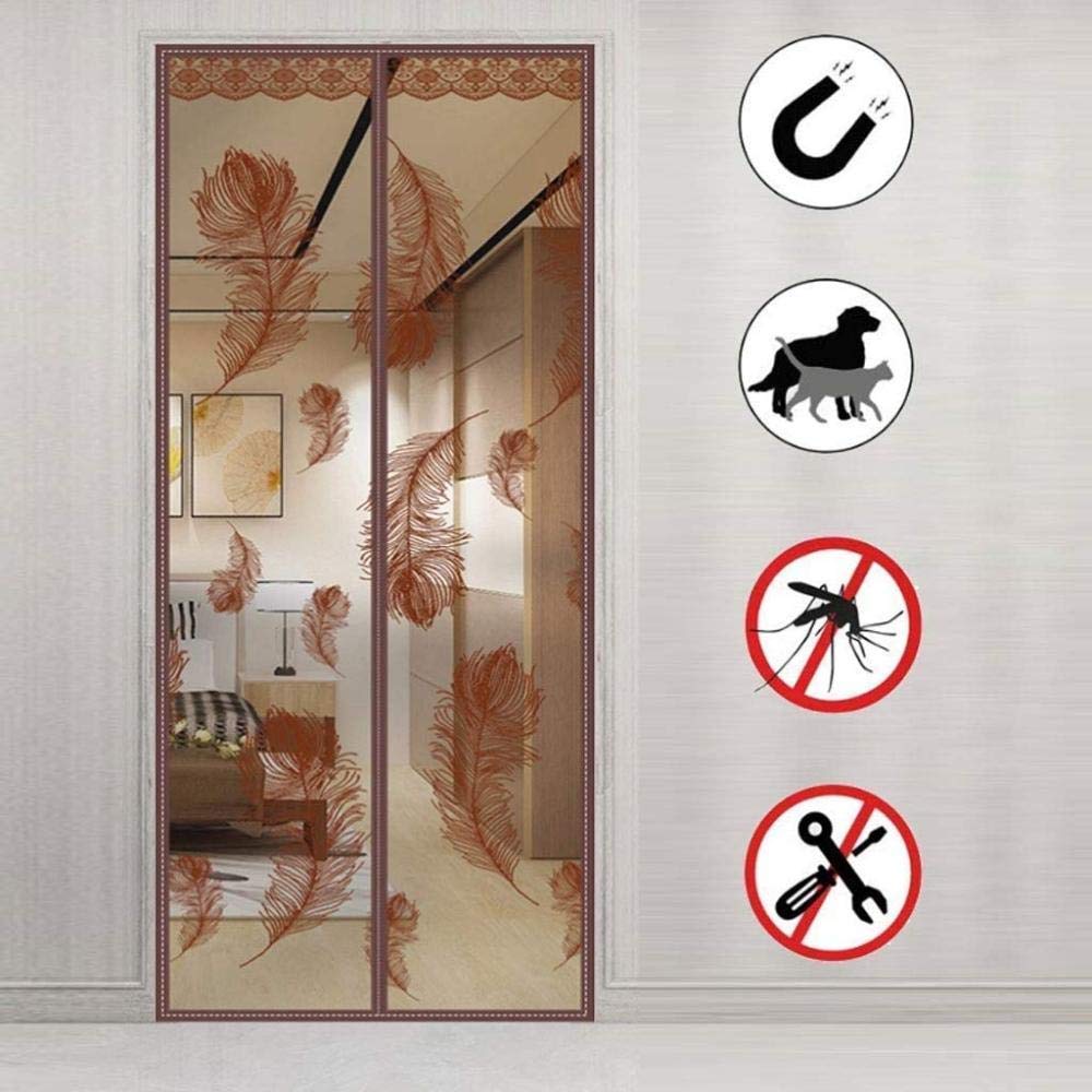 Moustiquaire rouleau 100x210 cm rideau de porte magnétique anti-moustique pliant
