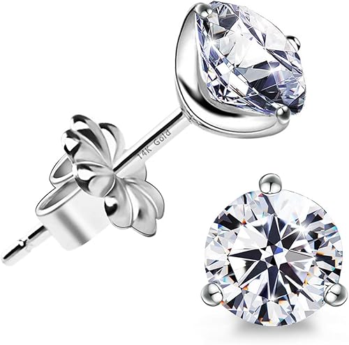 Aretes tipo dormilona Stunning Flame de plata chapada en oro de 18 quilates y con diamantes de imitación de circonia cúbica