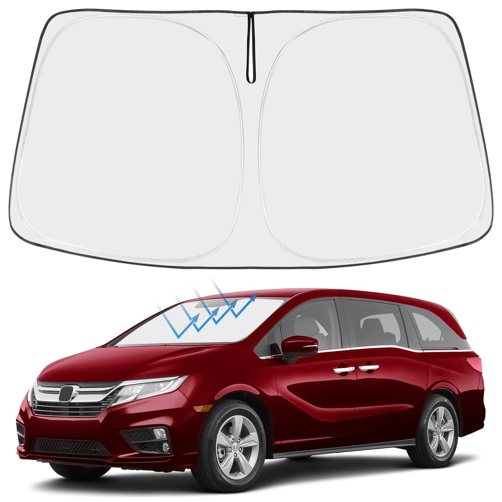 Proadsy Custom Fit Car Windshield Sun Shade for 2018-2026 Honda Odyssey