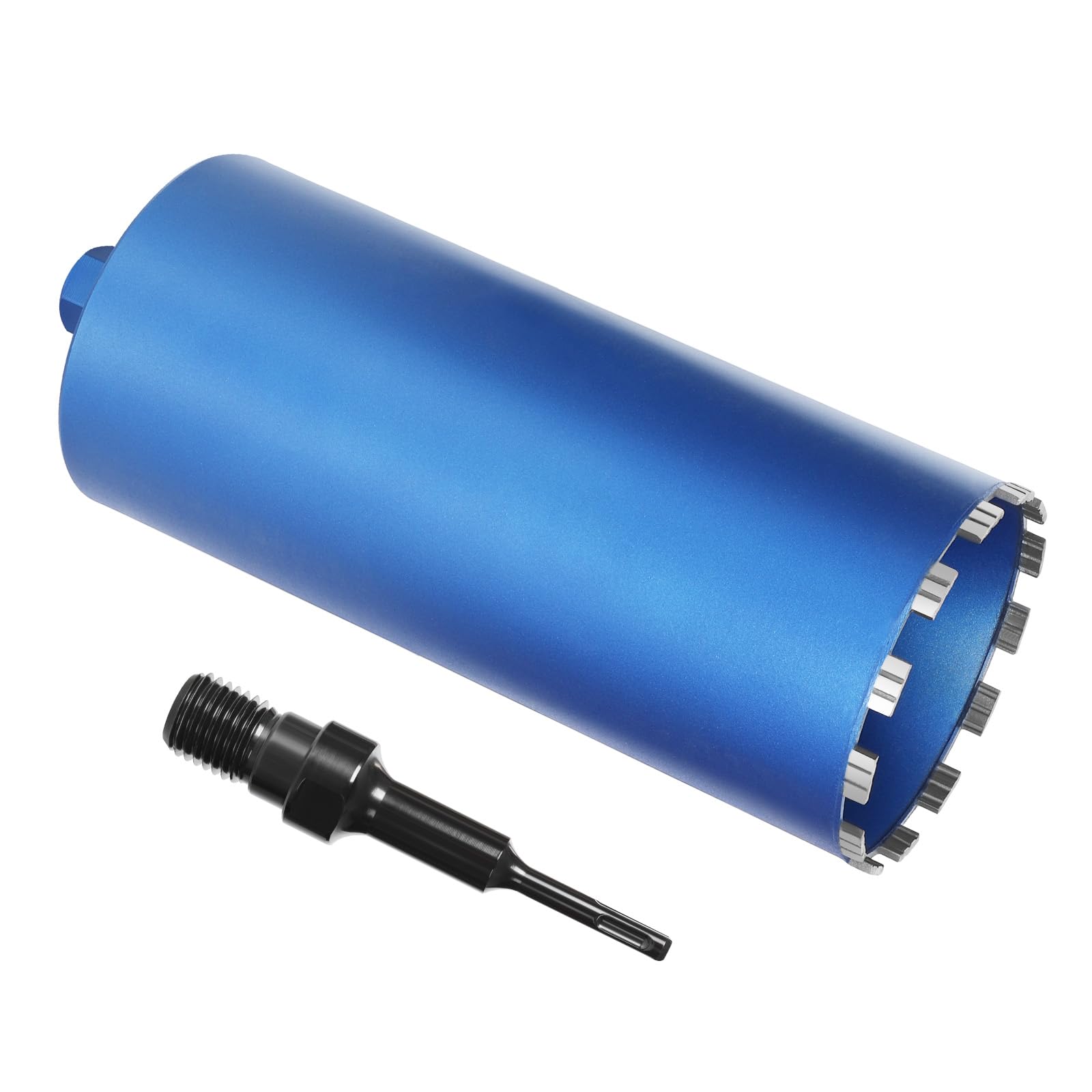 Diamantbohrkrone Kernbohrer für Kernbohrgerät mit Turbo, inkl. SDS-Plus, 1 1/4", Ø 162mm, Gesamtlänge 460 mm, Nass Trocken Dosenbohrer Diamant Bohrkrone Nassbohrkrone Trockenbohrkrone für Beton