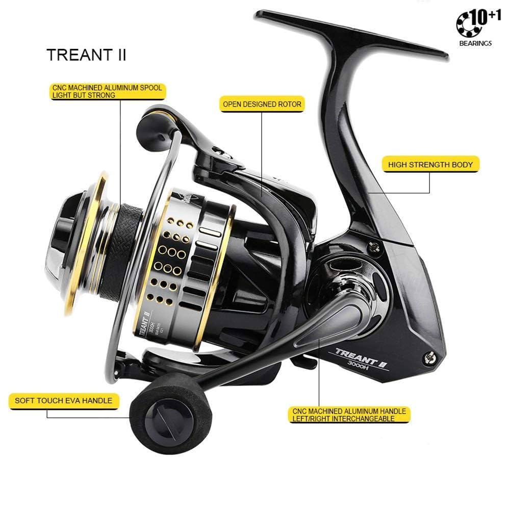 Amazon | スピニングフィッシングリール スピニングリール10 +