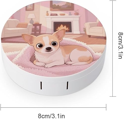 Miniatura 2 de Estuche para lentes de contacto de viaje PinkNestPup Print Contact Cases Box con solución de espejo, aplicador de botellas, kit de herramientas de