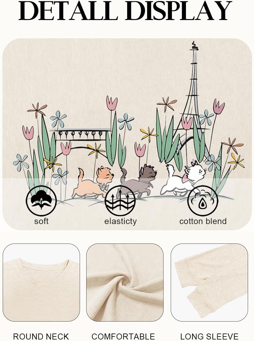 Magic Kingdom Castle Shirt Casual Vacation Holiday Long Sleeve Shirts for Women Fairy Cute Tops - Image 6