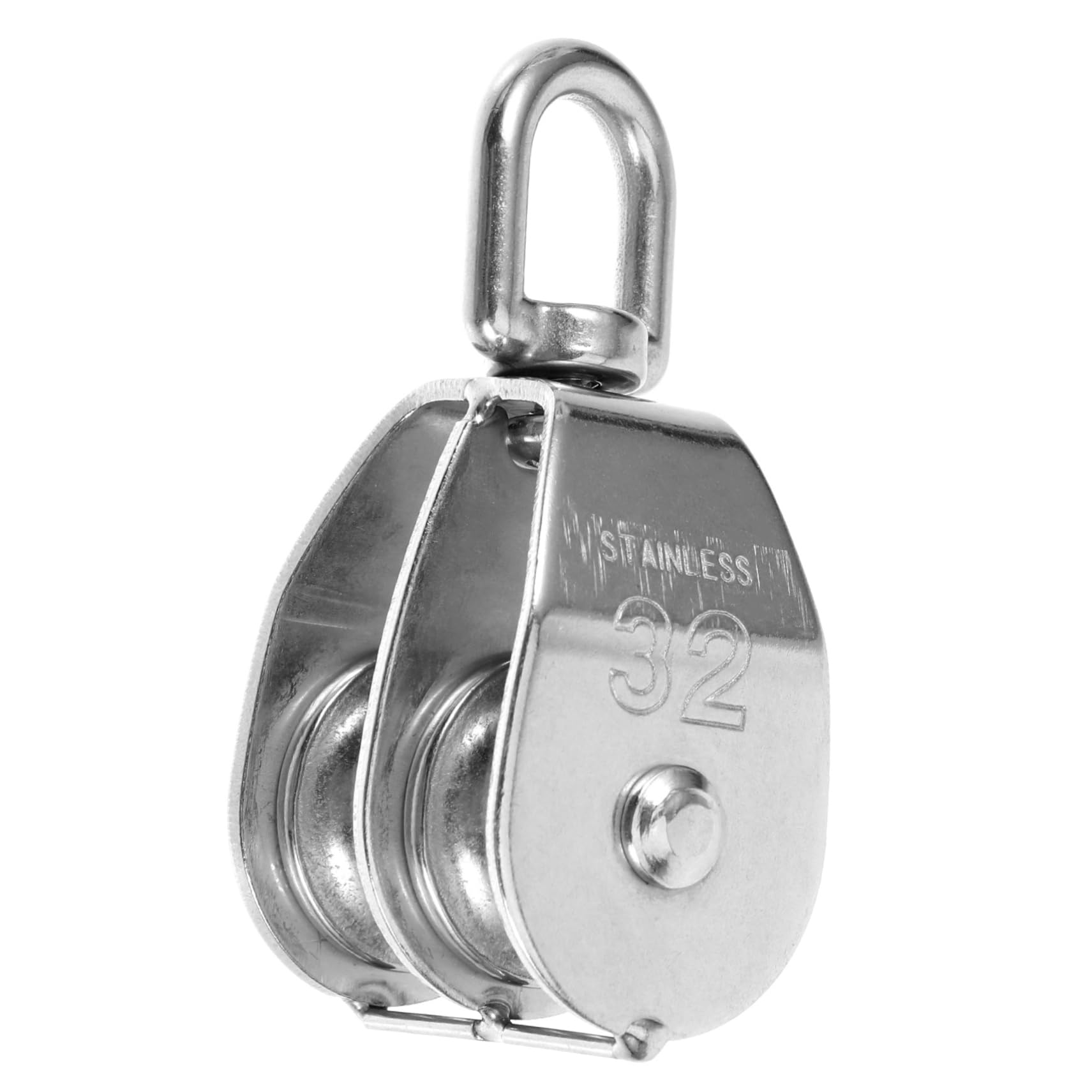 INOOMP Boat Pulley Lifting Swivel Hook Strength Training Accessories Steel Pulley Heavy Duty Pulley Lifting Winch Pulley Traction Pulley Wheel Stainless Steel Dual Pulley