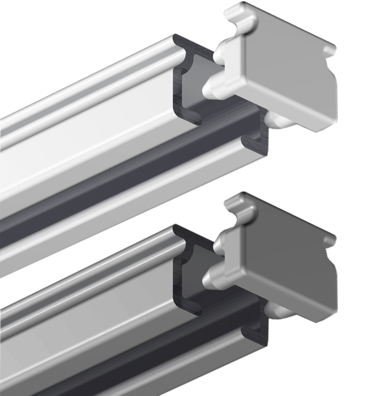 Garduna Gardinenschiene Schleuderschiene eckig, 1-läufig