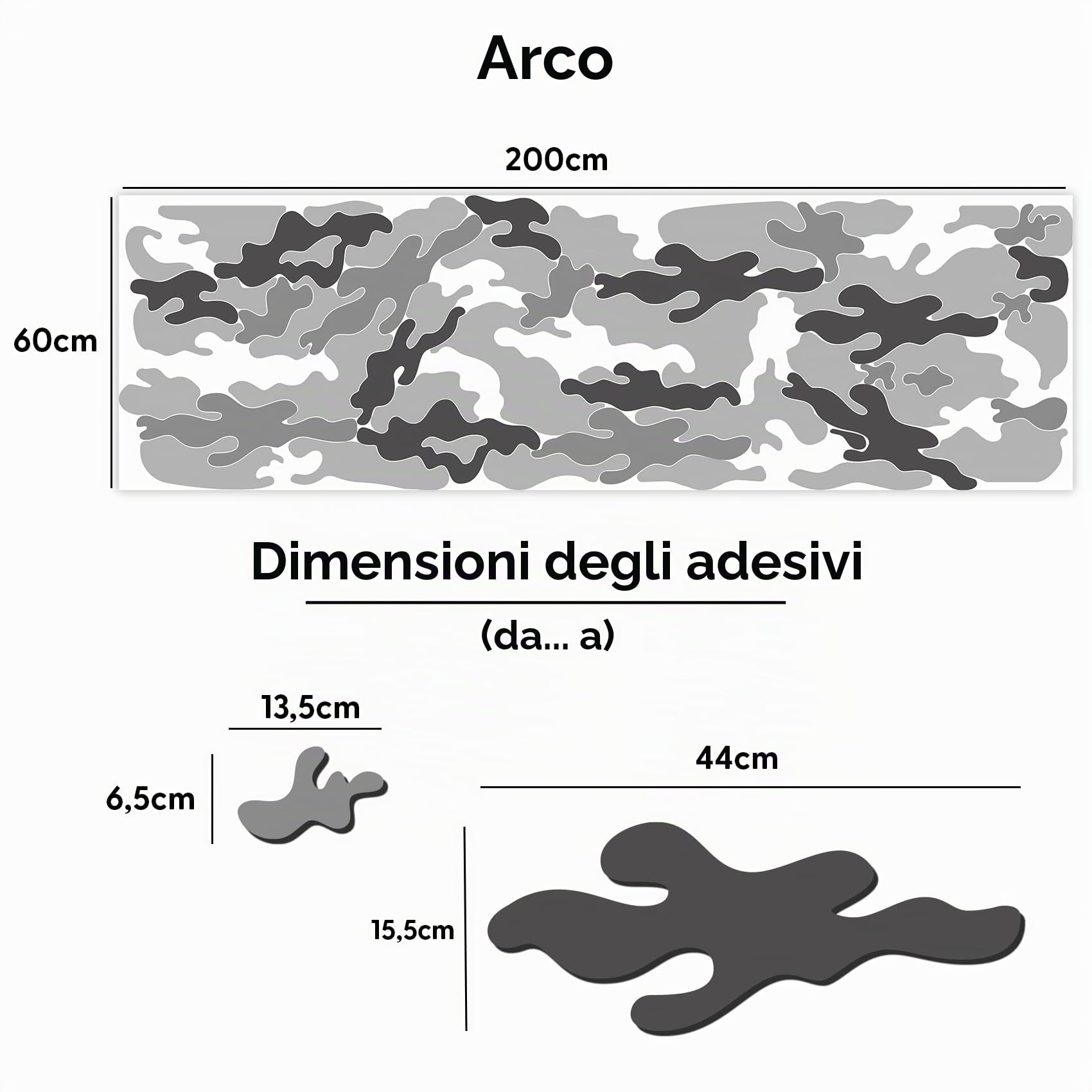 Finest Folia Set di 2 Adesivi Auto Camouflage Opaco – Adesivi Autoadesivi per Auto, Moto, Camper, Furgoni – Impermeabili, Resistente ai Raggi UV – Adesivi per Tuning, Decorativi per Laterali RX048