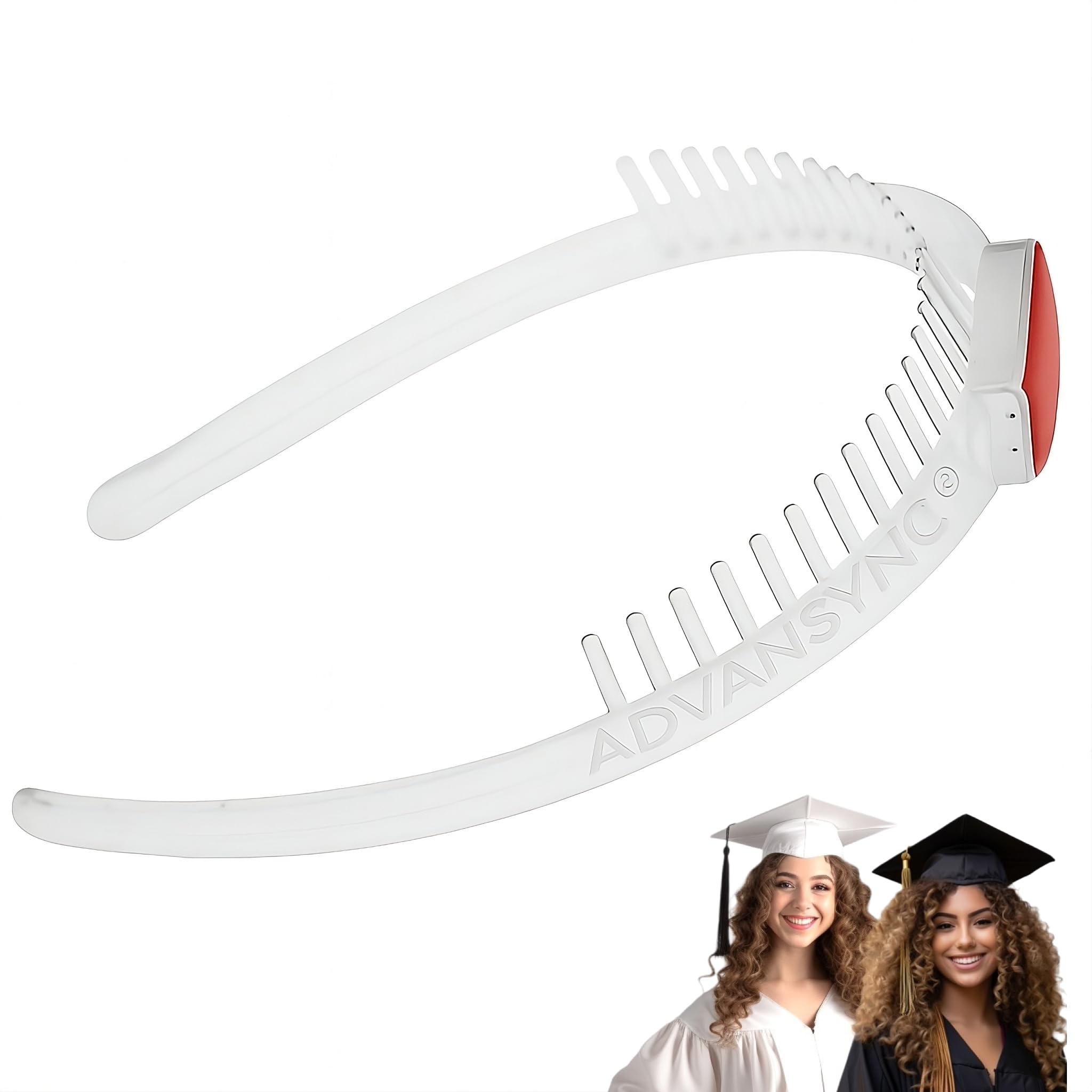 ADVANSYNC GradCapBand Secures Your Graduation Cap. Don't Change Your Hair. Upgrade Your Cap Black, Black, XXL/One Size