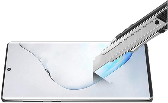 Microcase Samsung Galaxy Note 10 Plus 3D Curved Tam Kaplayan Tempered Glass Cam Koruma - Siyah
