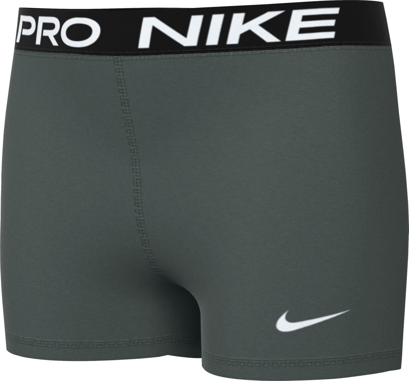 Nike Girls' Pro Shorts (Little Big Kid), Vintage Green/White