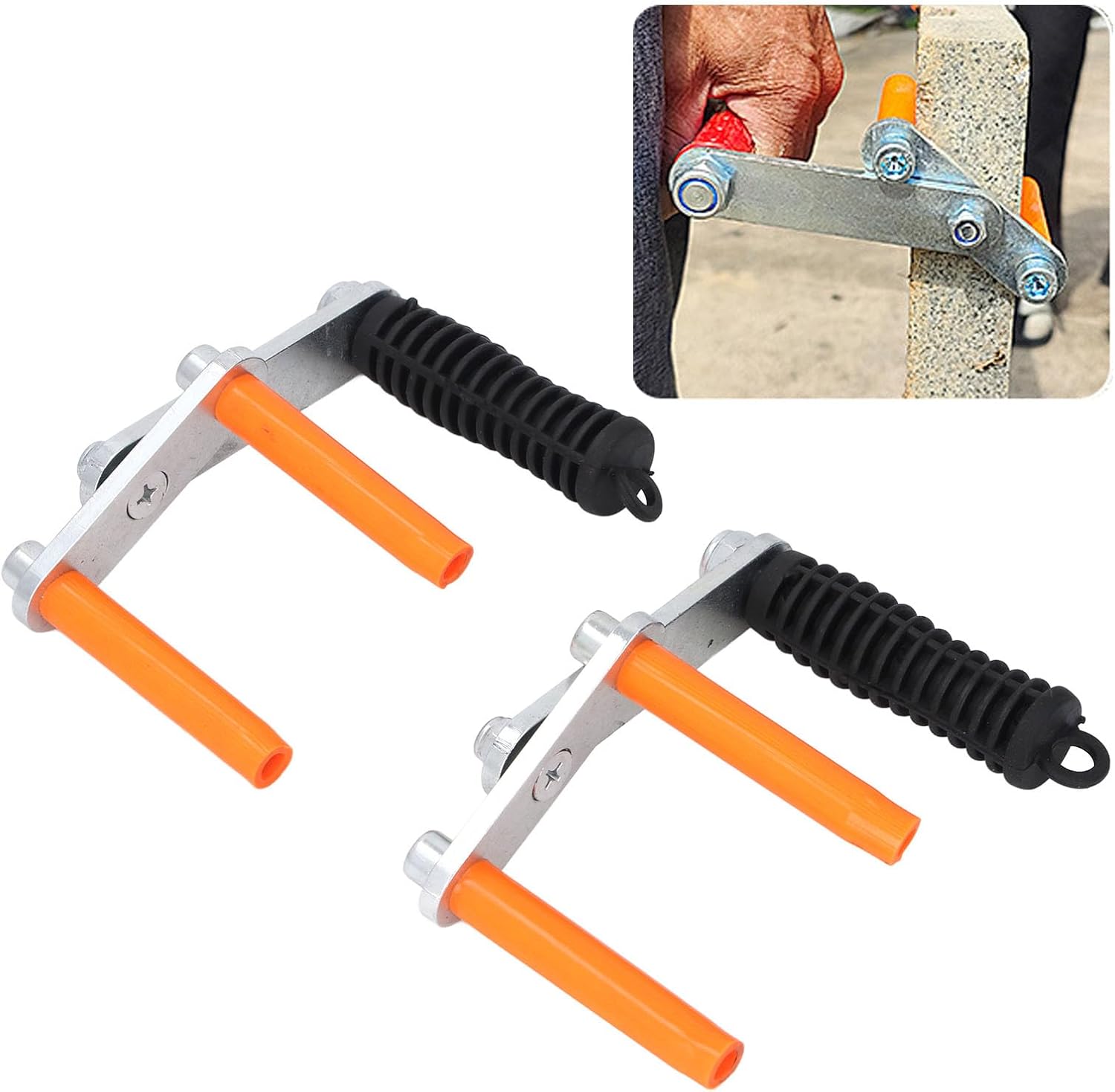 Oumefar 2PCS Panel Clamp Carrier, Stainless Steel Heavy Duty Portable Gripper Lifting Tool for Drywall Glass Tile Plywood Construction Workers 53mm Opening 253.5lbs Capacity