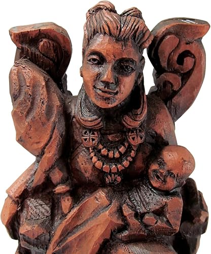Miniatura 4 de Estatua de Frigga de la diosa nórdica - Figura pagana vikinga para decoración del hogar (acabado de madera)