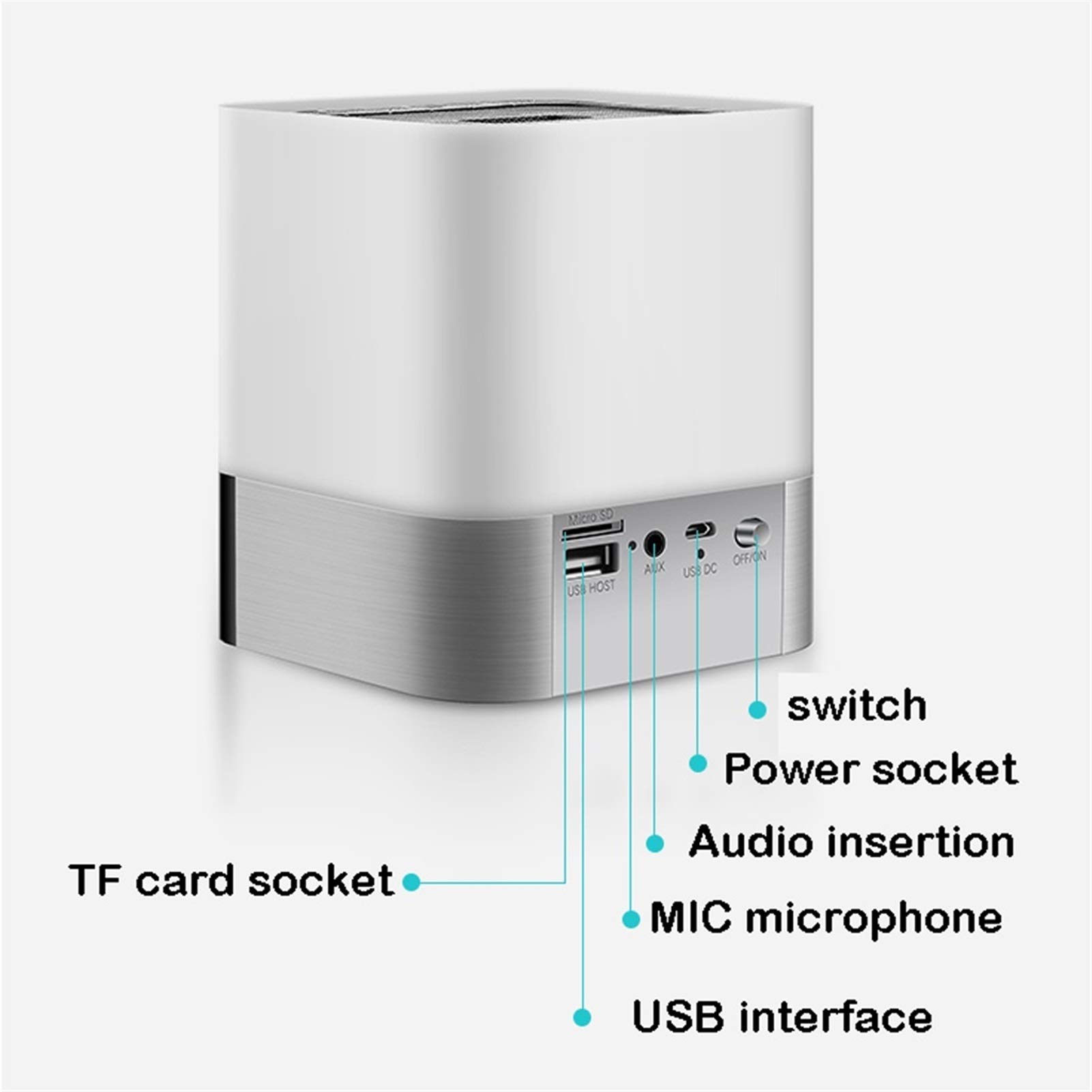 Lámpara Mesilla/Lámpara Escritorio Lámpara de noche de luz nocturna con altavoz Bluetooth Control táctil Calendario digital Reloj despertador, soporte TF y tarjeta SD, mejor para dormitorios niños Lám