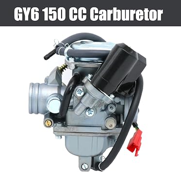 Gy6 Carburetor 150cc 4 Stroke Engines 125cc 150cc 152qmj 157qmi PD24j 24mmv with Intake Manifold +Air Filter + Main Jet Slow Jet Kit for Motorcycle Scooter Atv Go Kart With Electric Choke