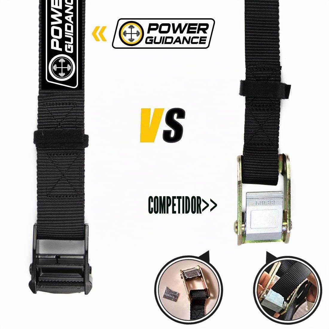 POWER GUIDANCE Anillas de Gimnasia Olímpico Profesional con Hebillas Ajustables para Entrenamiento