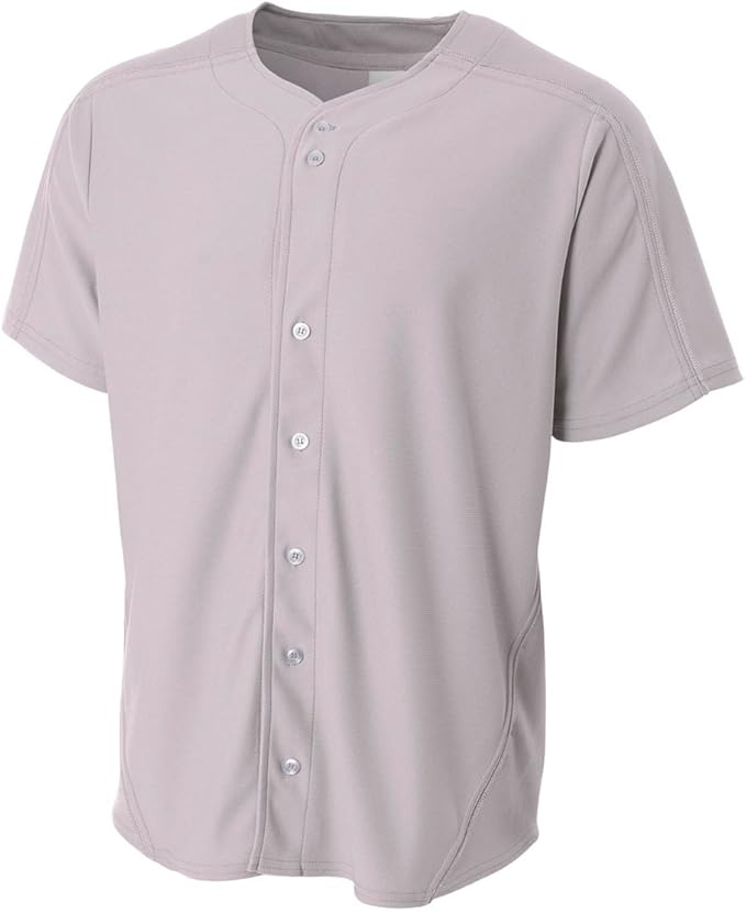 White baseball jersey with green piping Clearance