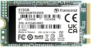 Transcend MTE400S 512GB NVMe PCIe Gen3 x4 M.2 2242 Internal Solid State Drive (SSD) 3D TLC NAND (TS512GMTE400S)