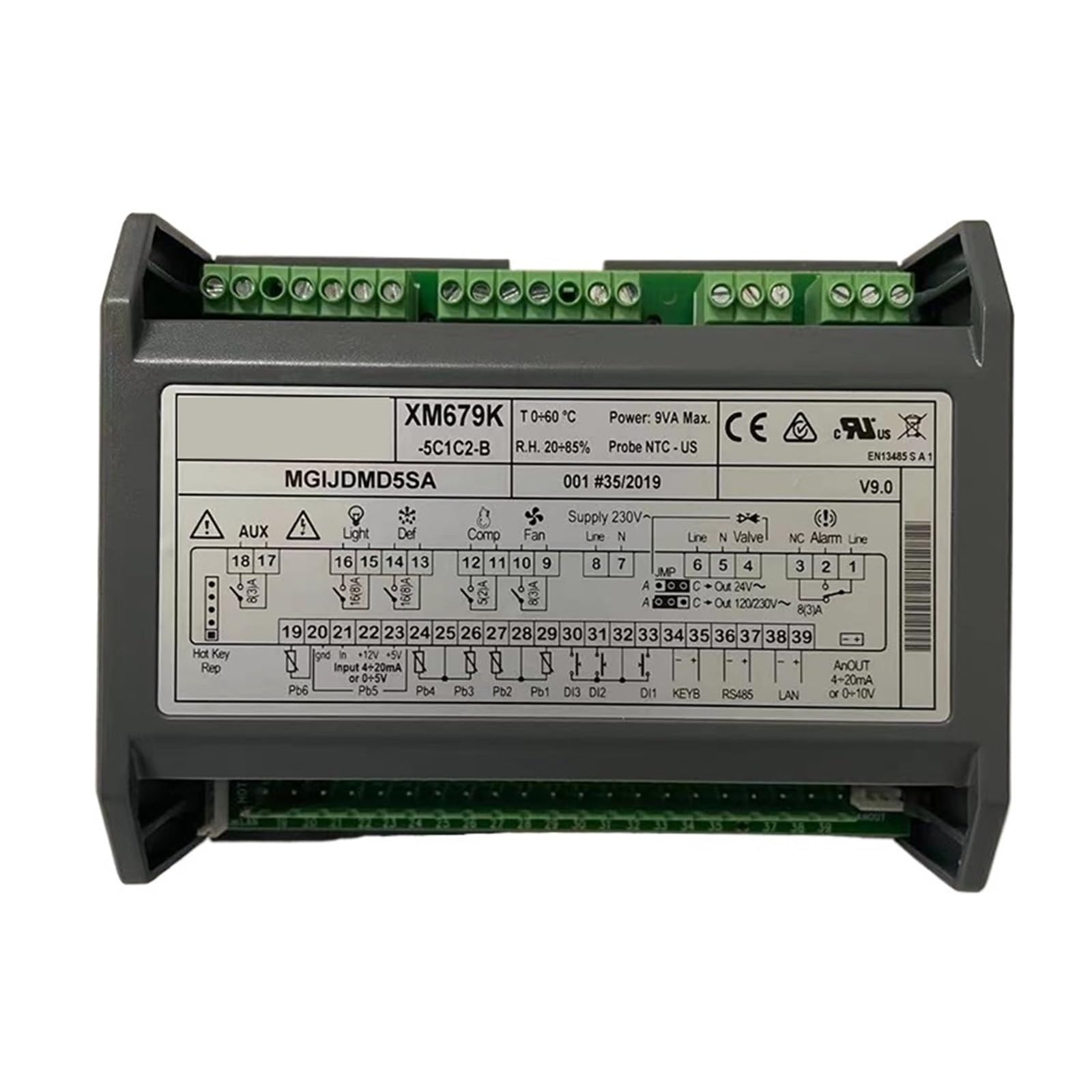 Termostat chłodzący do lodówki wielu szafek, regulator temperatury, wskaźnik XM679K-5C1C2B