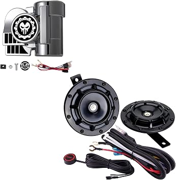 Super Loud Train Horn for Truck Train Boat Car,Air Electric Horns,12v Waterproof Horn Kit Raging Sound