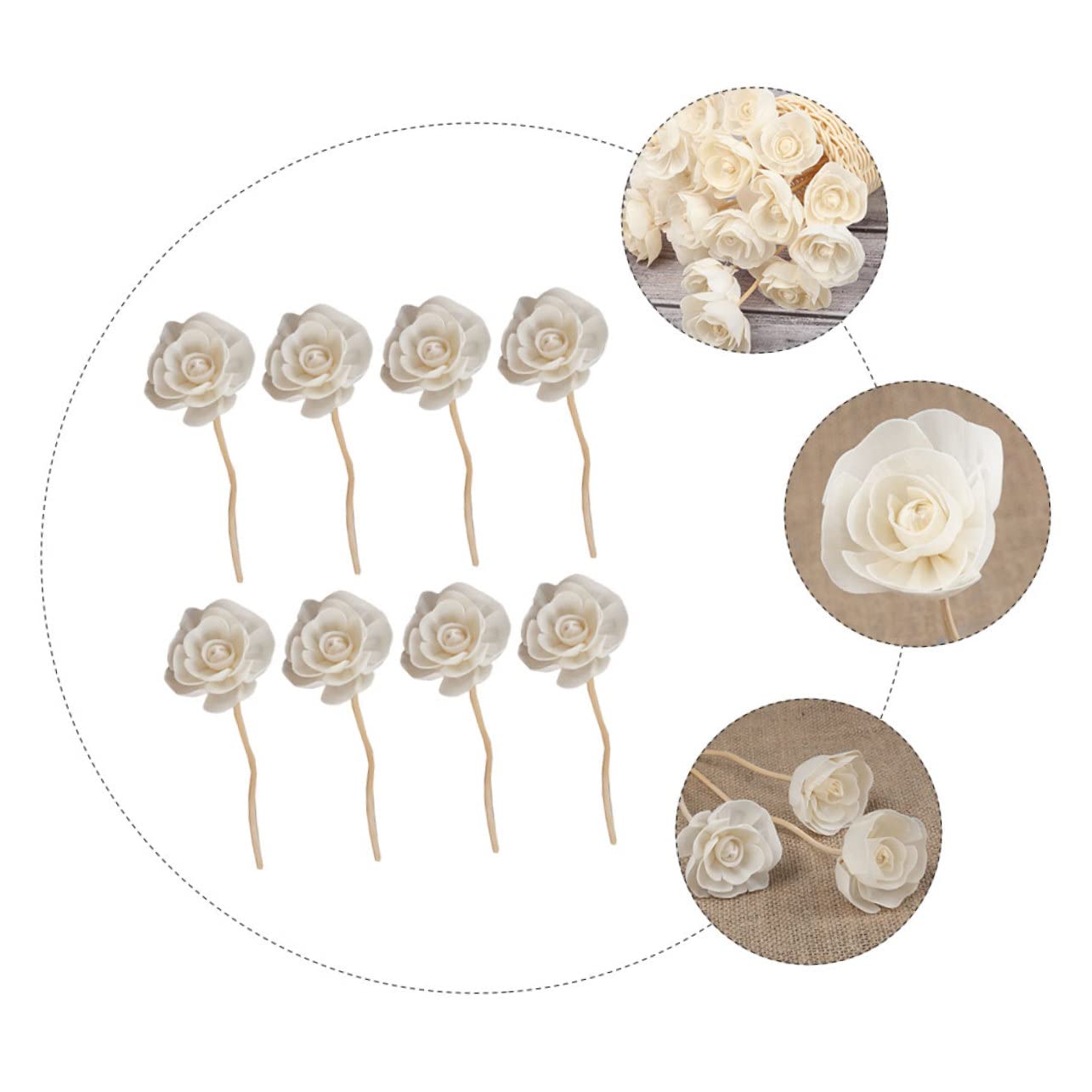 YARNOW 16piezas Varillas De Ratán Flores Aromáticas Ambientador Natural y Decorativo para Hogar Difusor De Relajantes para Crear Fragancias Cualquier Espacio