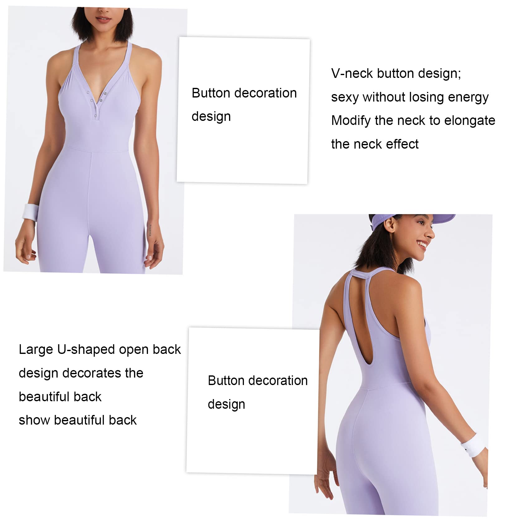 Mono deportivo de yoga de una pieza para mujer negro,Mono sin mangas con escote en V y espalda de belleza,Ropa de gimnasio todo en uno,Jumpsuit Estiramiento transpirable