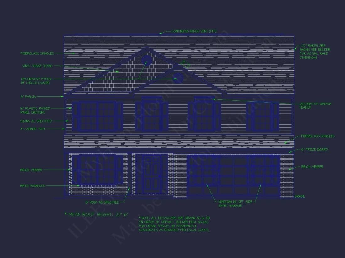 9-1582 House Plan -Traditional Colonial Home Plan - 4-Bed, 2.5-Bath, 2,389 SF
