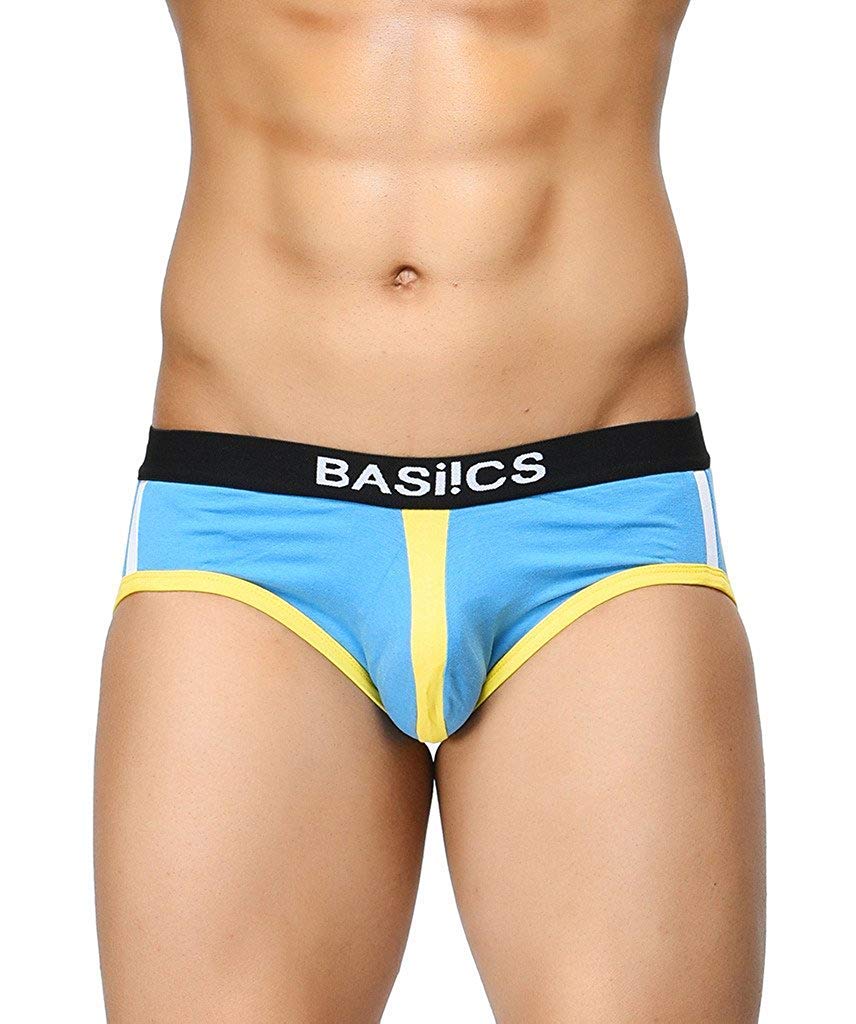 BASIICSby La Intimo Men’s Cotton Spandex Retro Style Brief Underwear