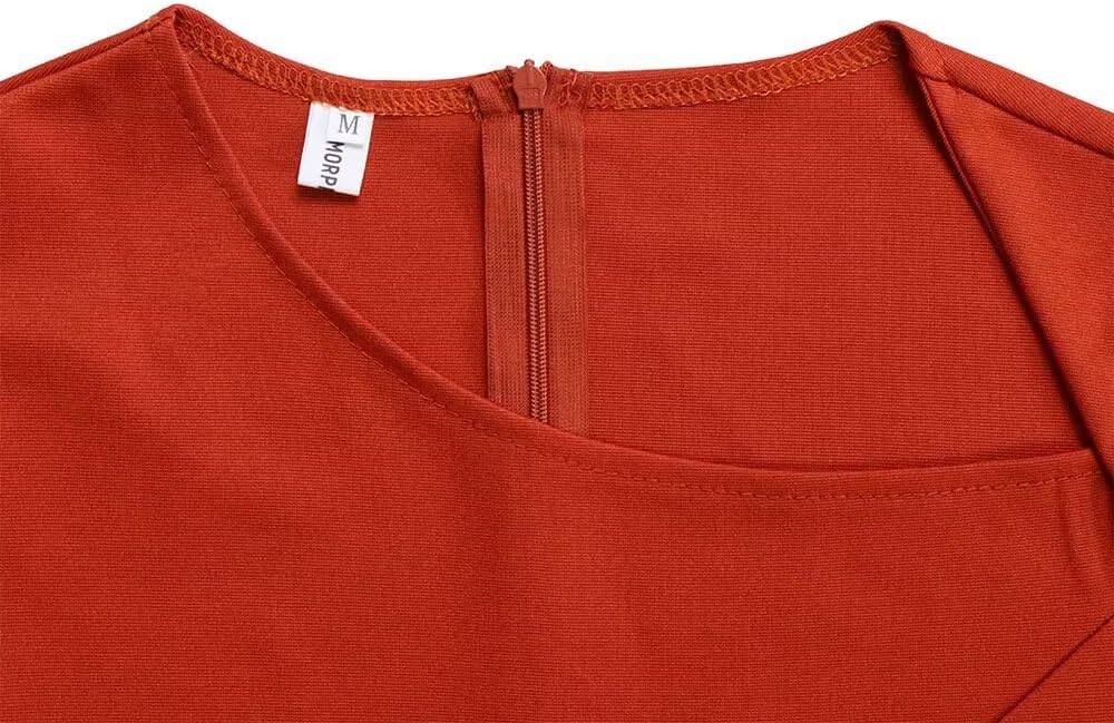 Women's Business Retro Ruffles Vintage Peplum Formal Work Pencil Bodycon Dress