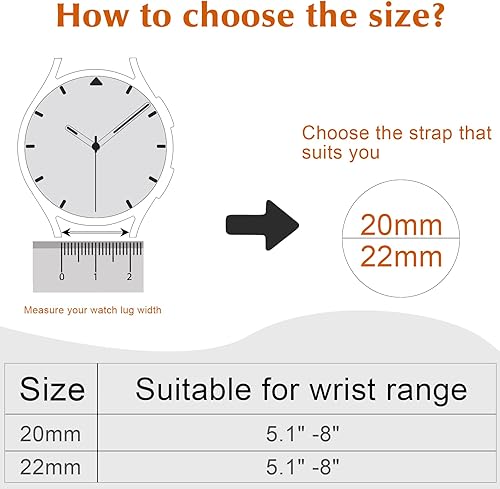 Miniatura 2 de 20mm 22mm Watch Band Compatible with Samsung Galaxy Watch 6 Band, Nylon Quick Release Replacement Strap with Magnetic Buckle for Women Men