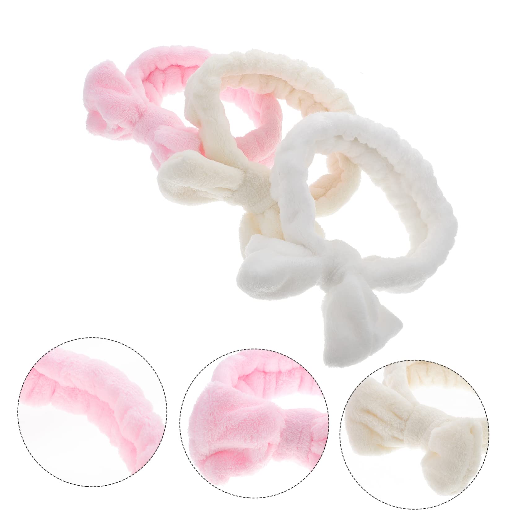 LALAFINA 9pezzi Fasce Per Accessori Makeup Per Per Spa e Trattamenti Cosmetici Colori Rosa