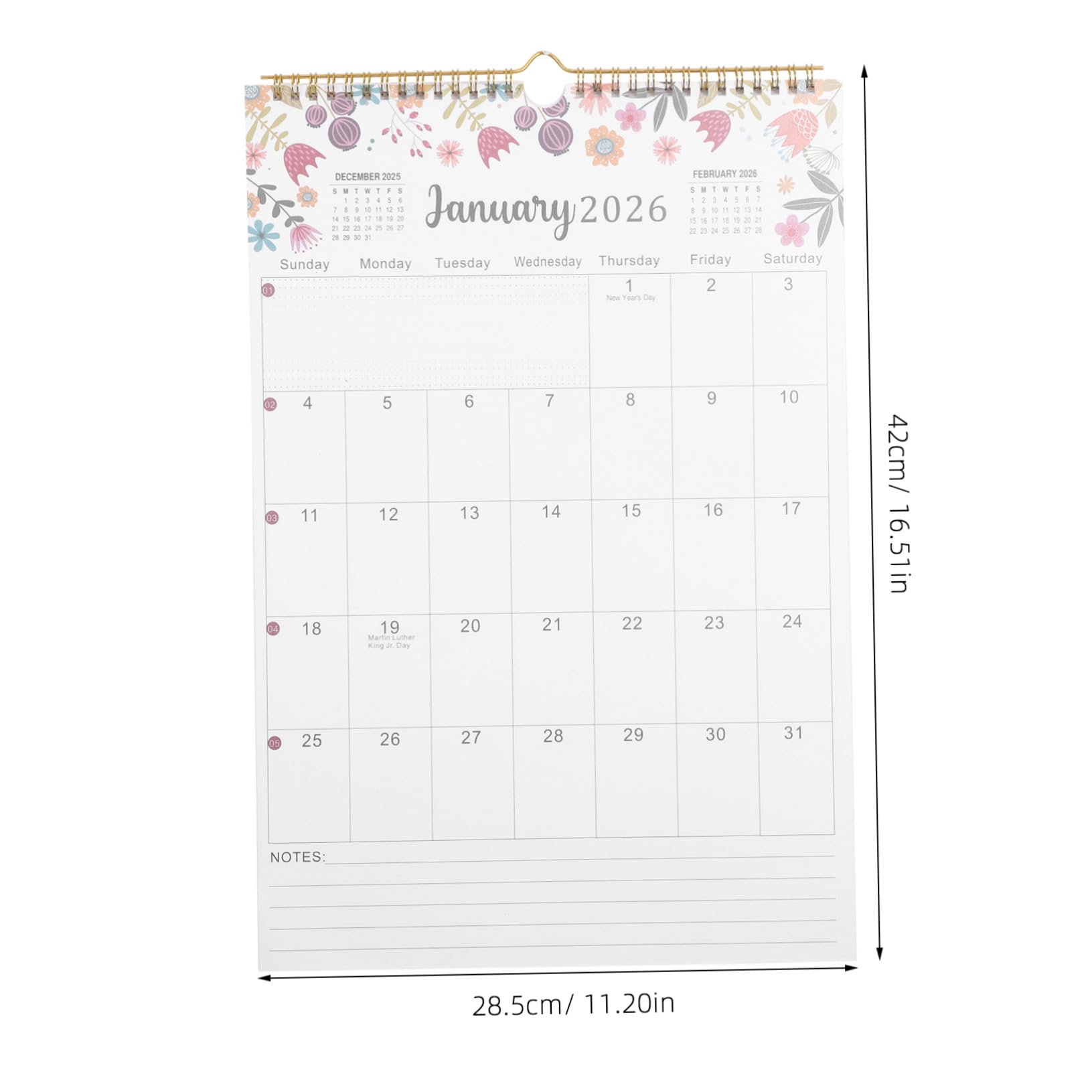2026 Kalender, 2-teiliger Tischkalender, Monatskalender, Spiralbindung, akademischer Jahresplaner mit Drahtbindung, Klappdesign für Büro, Zuhause, Schule, glattes Papier für einfac