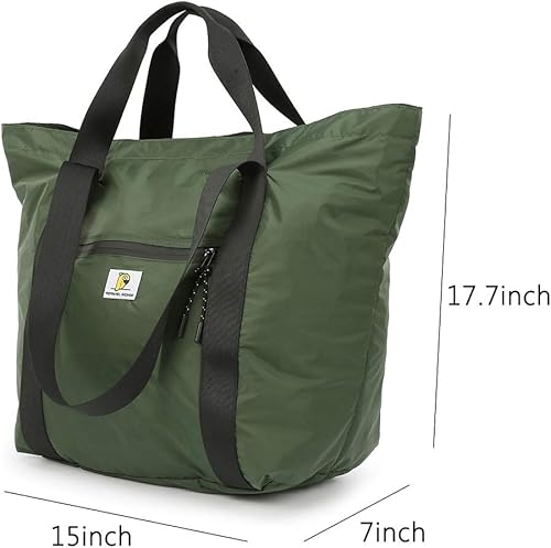 Miniatura 2 de VanFn Bolsas de lona, Bolsas de viaje plegables Bolsa de lona, Bolsas de gimnasio, Bolsa de fin de semana, Bolsa de equipaje, Serie P.Travel, Verde