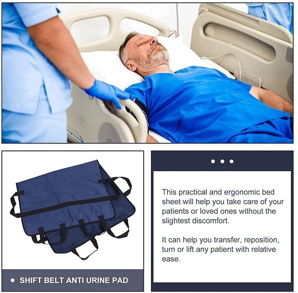 Cinturón de Transferencia de Pacientes, Sábana Deslizante, Sábana Reutilizable para traslado de Cama, Cuidado hospitalario y domiciliario, Sábana Deslizante para automóvil, Silla de Ruedas, Cama