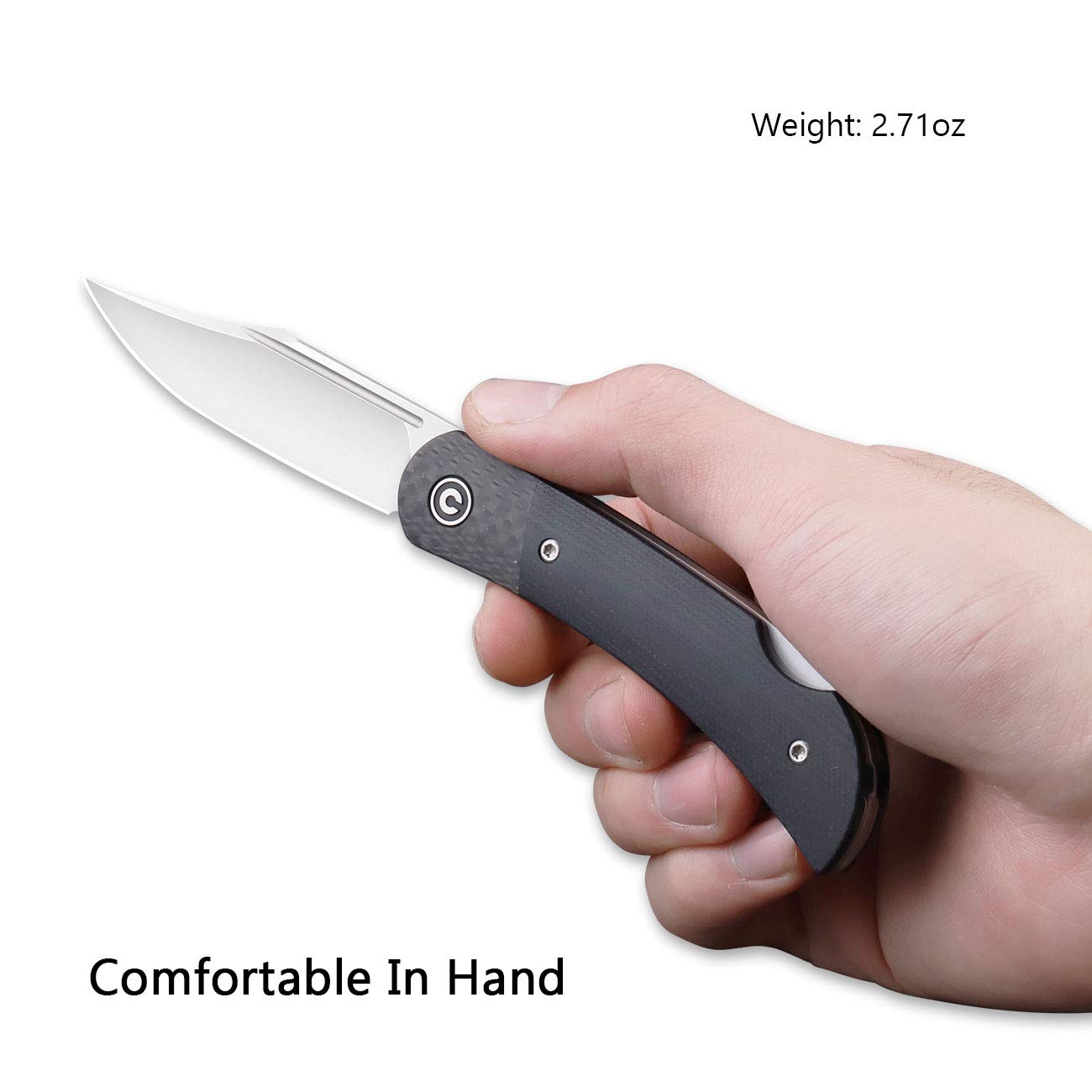 CIVIVI Rustic Gent Pocket Knife Lockback Hunting Knife with D2 Clip