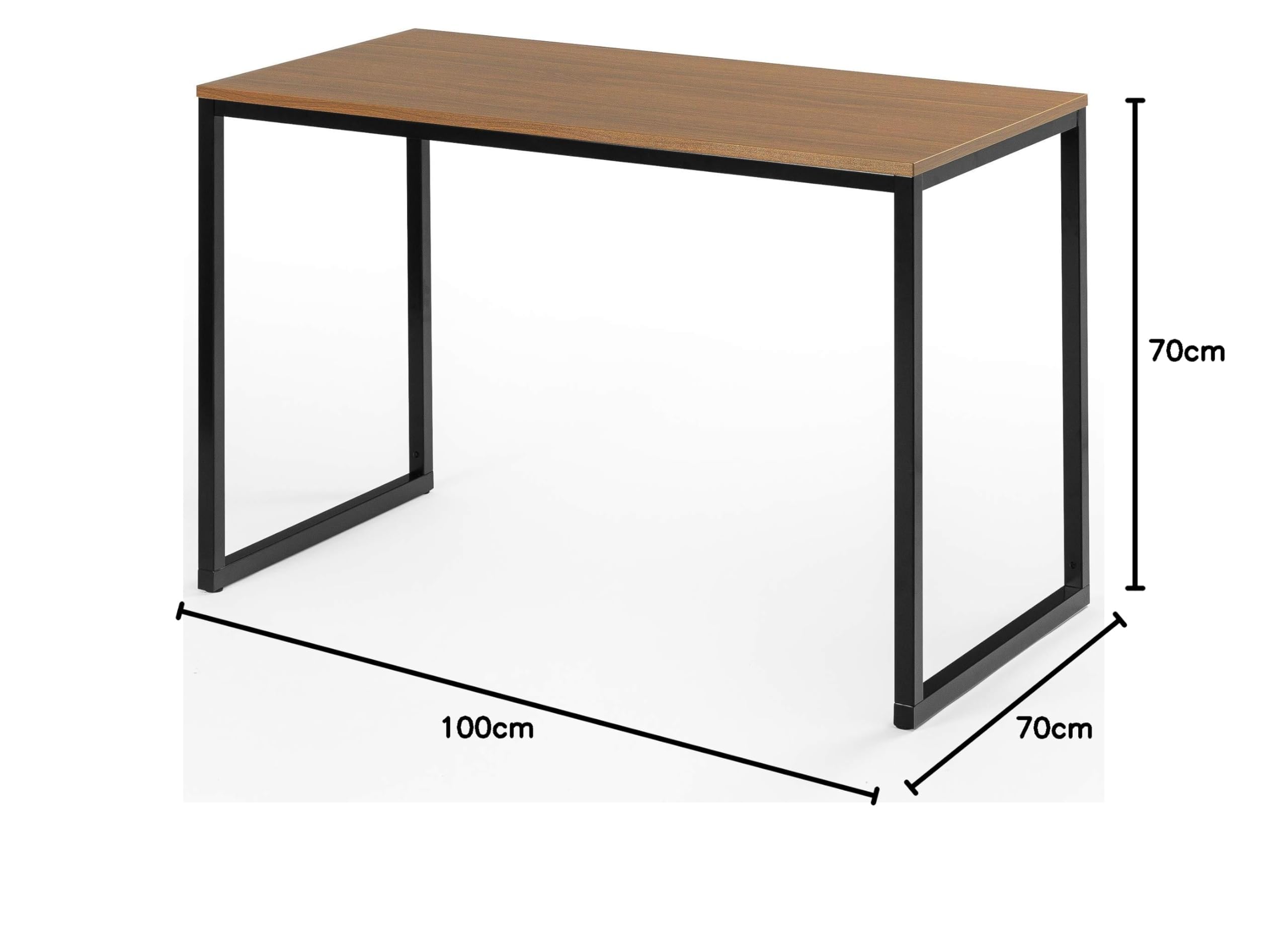 Amazon | ワークデスク 幅100×奥行70×高さ70cm ダークブラウン&ブラック 組み立て簡単 ダイニングテーブル パソコンデスク  【日本正規品】DS-3928-DB | パソコンデスク | 文房具・オフィス用品